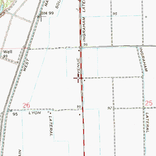 Topographic Map of Parvin Lateral, AZ