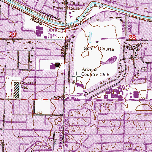 Topographic Map of Arizona Country Club, AZ