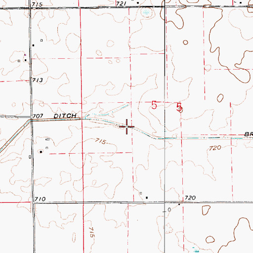 Topographic Map of Brumm Ditch, IN
