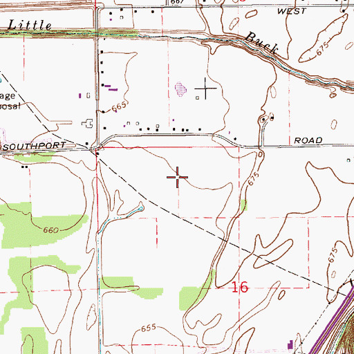 Topographic Map of Brushy Fork, IN