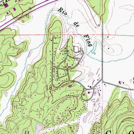 Topographic Map of Coconino Country Club, AZ