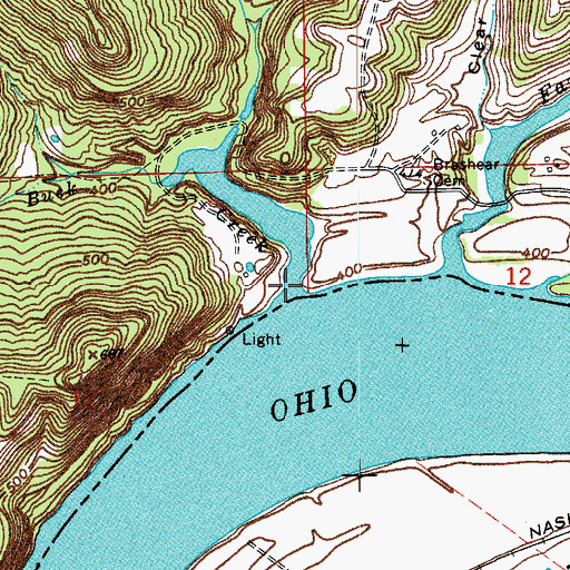 Topographic Map of Buck Creek, IN