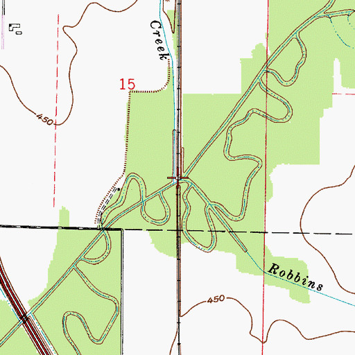 Topographic Map of Buck Creek, IN