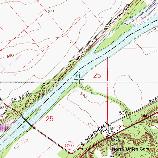 Topographic Map of Buck Creek, IN