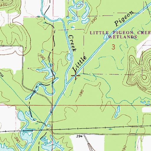 Topographic Map of Buckhorn Creek, IN
