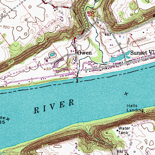 Topographic Map of Bull Creek, IN