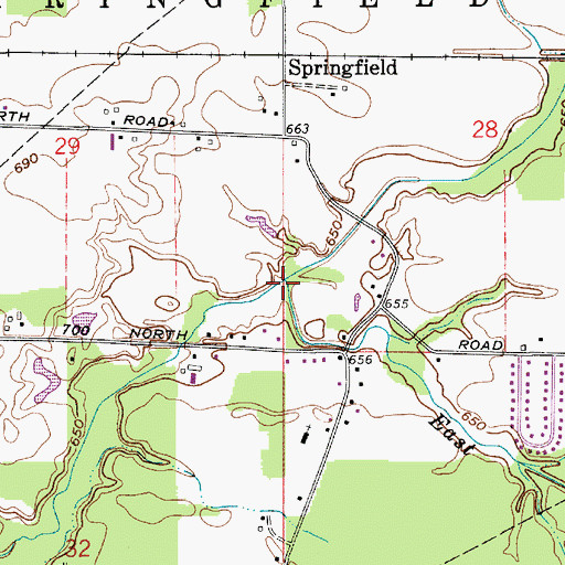 Topographic Map of Bull Ditch, IN
