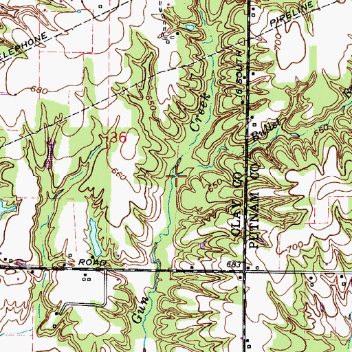 Topographic Map of Bullet Branch, IN