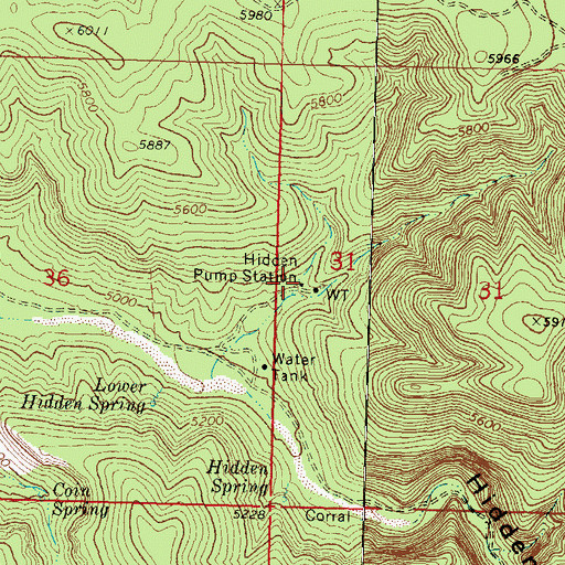 Topographic Map of Hidden Pump Station, AZ