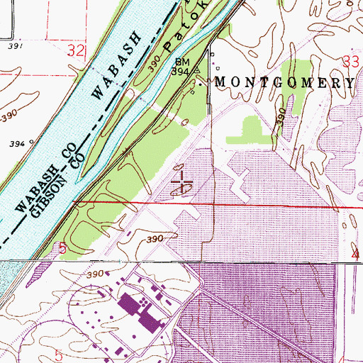 Topographic Map of Burnet Pond, IN