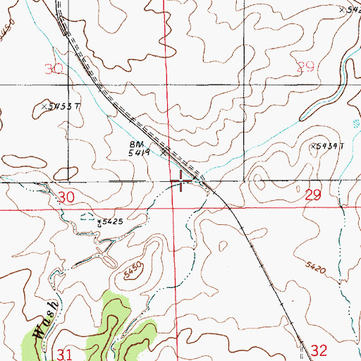 Topographic Map of East Washboard Wash, AZ