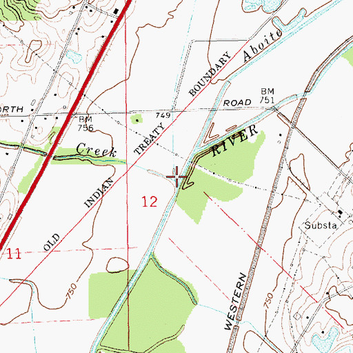 Topographic Map of Calf Creek, IN