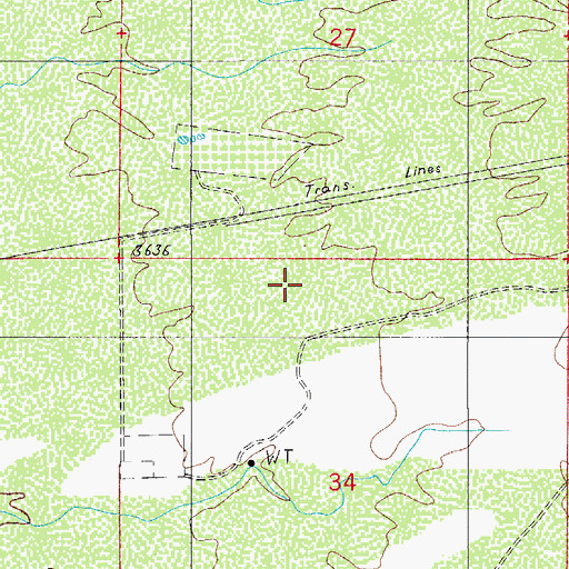 Topographic Map of Page-Trowbridge Experimental Ranch, AZ