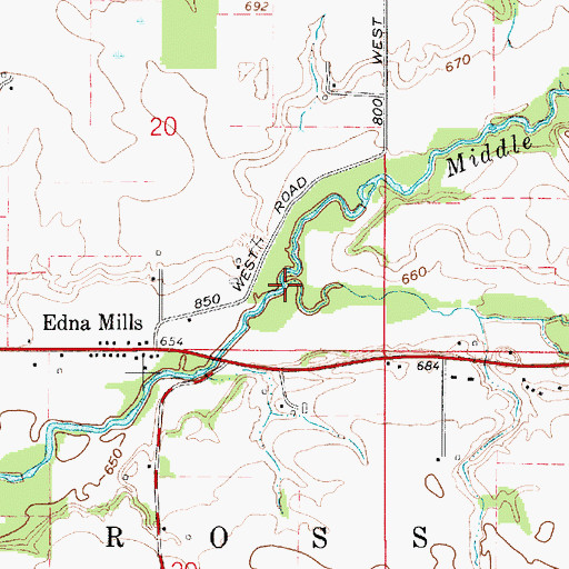 Topographic Map of Campbells Run, IN