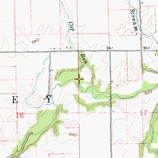 Topographic Map of Cap Run, IN