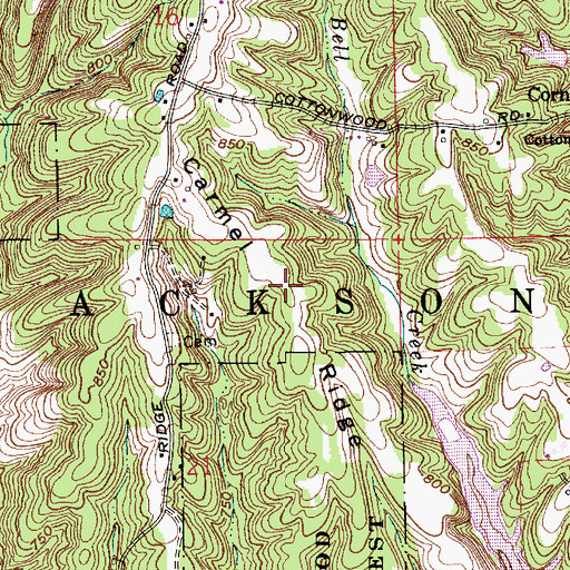 Topographic Map of Carmel Ridge, IN