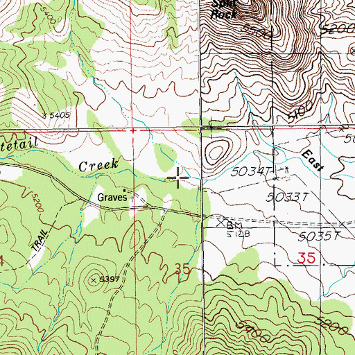 Topographic Map of East Whitetail Creek, AZ