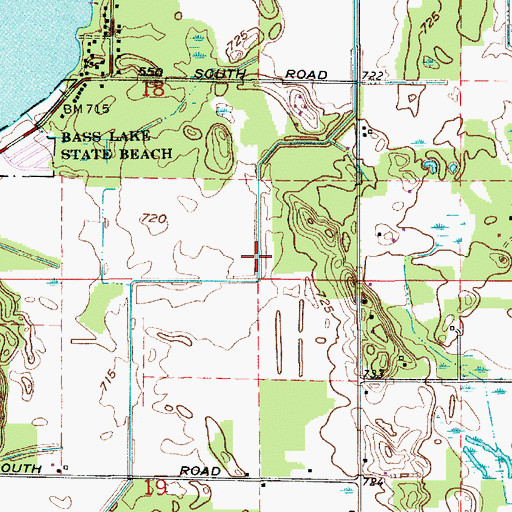 Topographic Map of Castleman Ditch, IN
