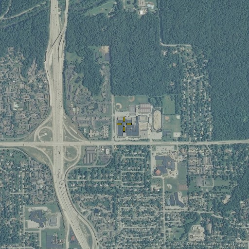 Aerial/Satellite Image of Central High School, IN