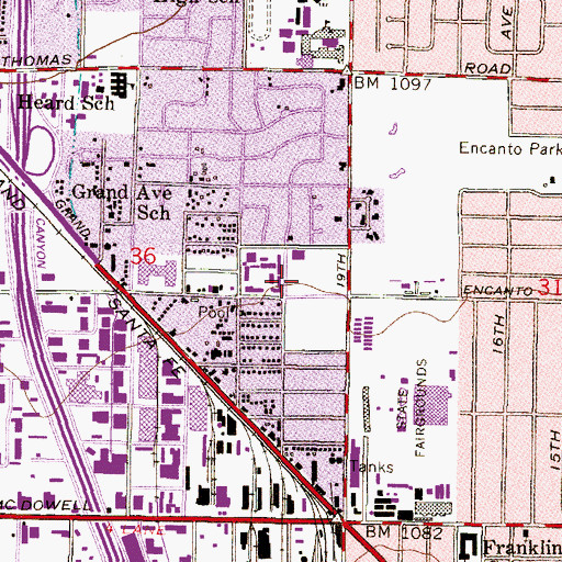 Topographic Map of Arizona Highway Patrol Headquarters, AZ