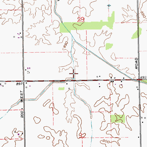 Topographic Map of Champion Run, IN