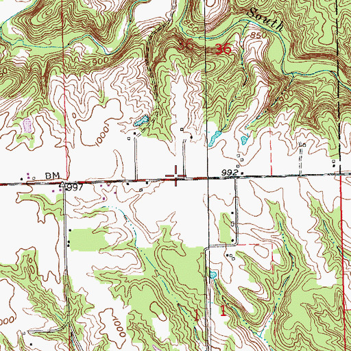 Topographic Map of Chapel School, IN