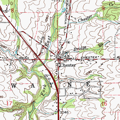 Topographic Map of Chester, IN