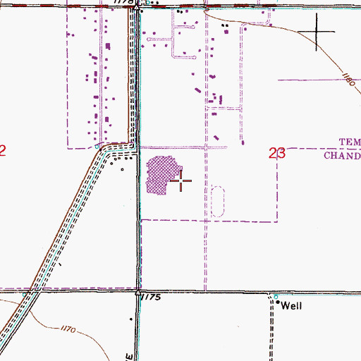 Topographic Map of Corona del Sol High School Tennis and Racquetball Courts, AZ
