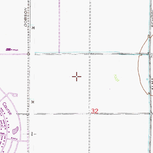 Topographic Map of Cottonwood Country Club Golf Course, AZ