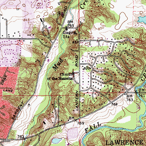 Topographic Map of Episcopal Church of the Nativity, IN