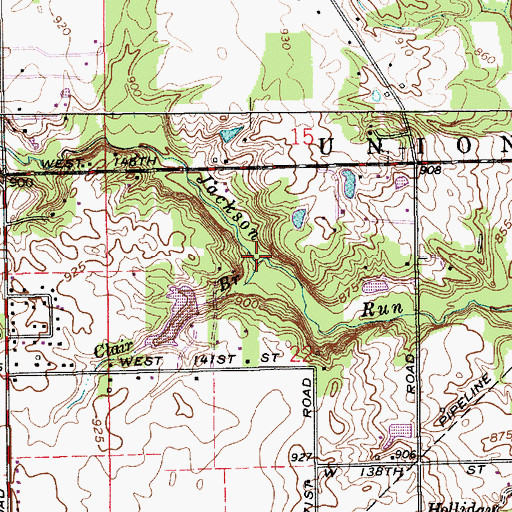 Topographic Map of Clair Brook, IN