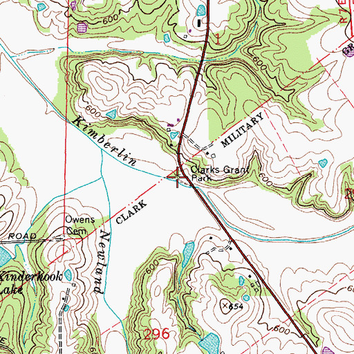 Topographic Map of Clarks Grant Park, IN