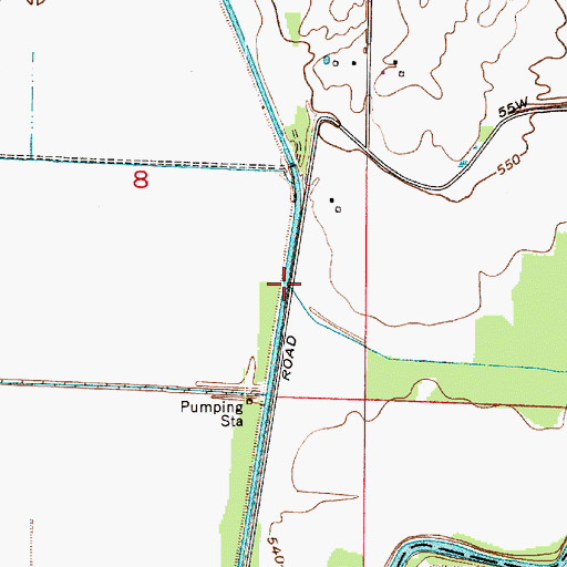 Topographic Map of Clear Branch, IN