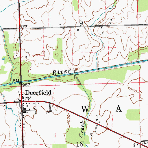 Topographic Map of Clear Creek, IN