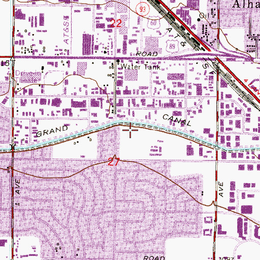 Topographic Map of KARZ-AM (Phoenix), AZ