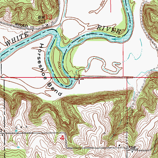 Topographic Map of Clifty Creek, IN