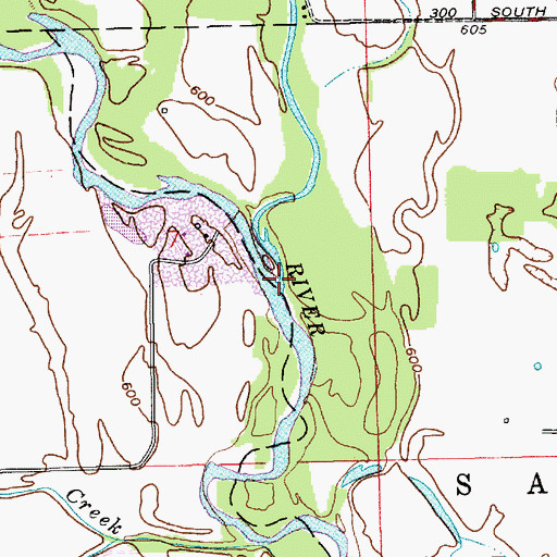 Topographic Map of Clifty Creek, IN