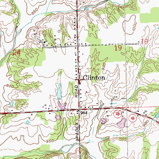 Topographic Map of Clinton, IN