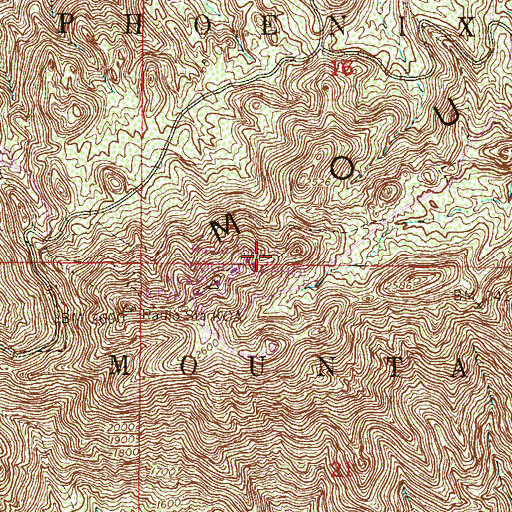 Topographic Map of KDKB-FM (Mesa), AZ
