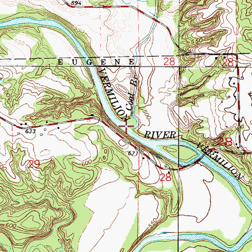 Topographic Map of Coal Branch, IN