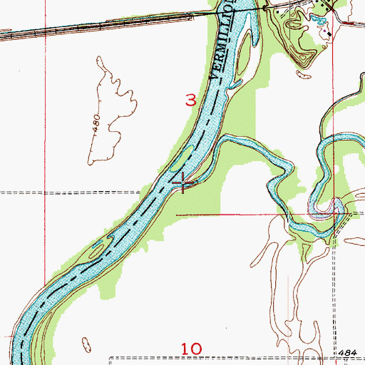 Topographic Map of Coal Creek, IN