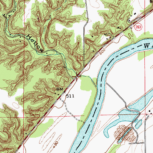 Topographic Map of Coal Hollow, IN