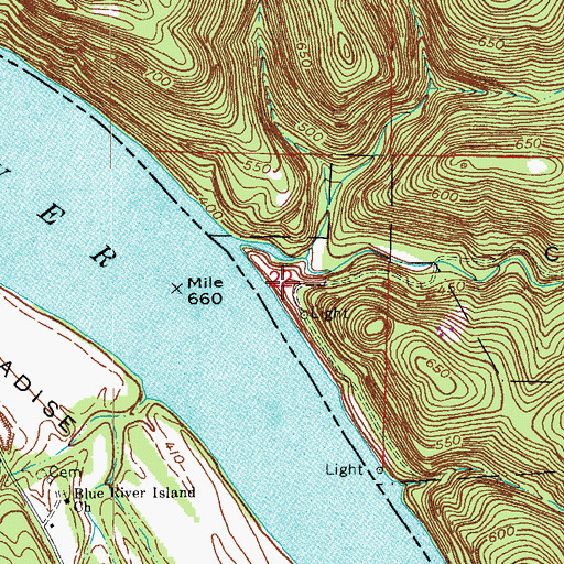 Topographic Map of Cold Friday Hollow, IN