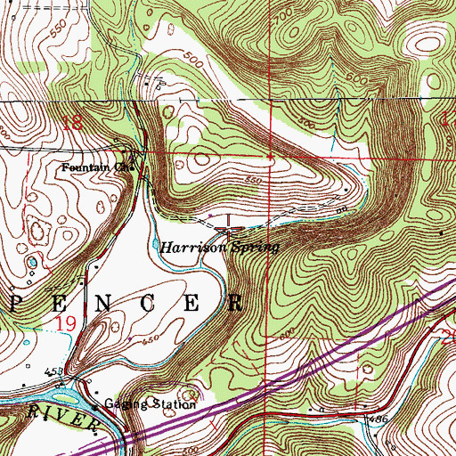 Topographic Map of College Hill Church, IN