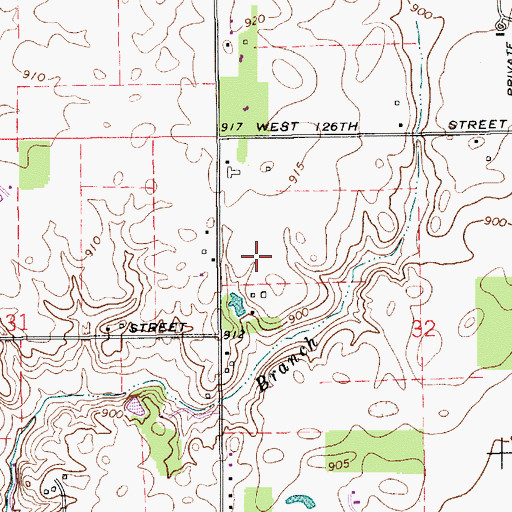 Topographic Map of College Wood Elementary School, IN