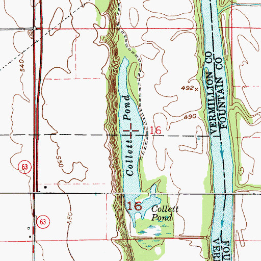 Topographic Map of Collett Pond, IN