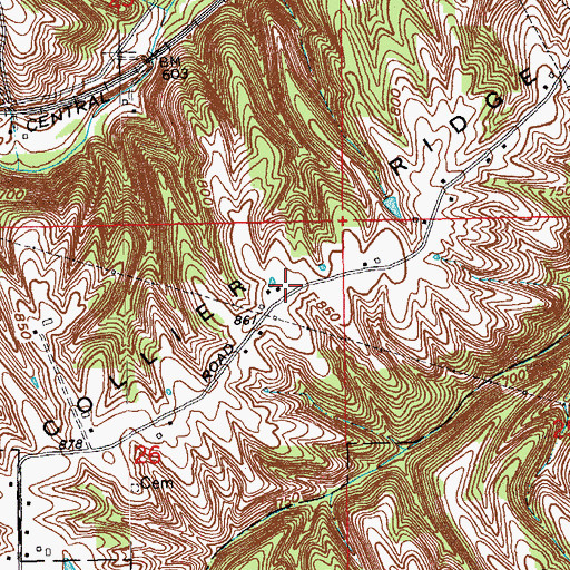 Topographic Map of Collier Ridge, IN