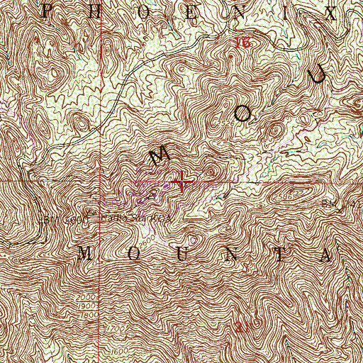 Topographic Map of KMEO-FM (Phoenix), AZ