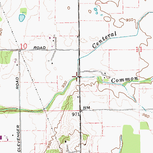 Topographic Map of Common Run, IN