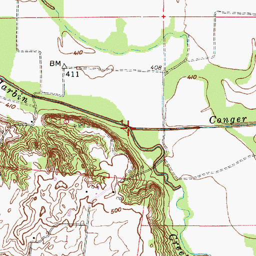 Topographic Map of Conger Creek, IN